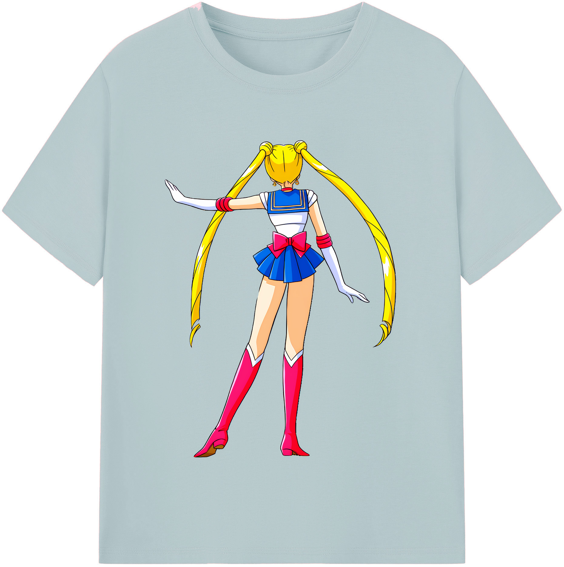 （画像用） 美少女戦士セーラームーン 月野 うさぎ つきの うさぎ Sailor Moon Tsukino Usagi 綿100％半袖Tシャツ（フロントプリント）